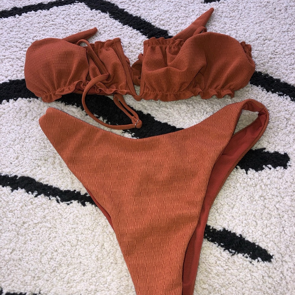 Shein two piece brown bikini